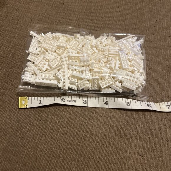 LEGO 1x2 Panel w/ Center Divider-Heel Protector White Large Qty No Label Read - Picture 12 of 16